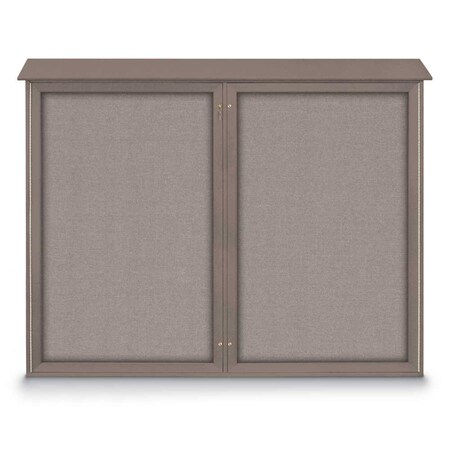 United Visual Products Open Faced Easy Tack Board, 48"x36", Green Fabric/Gold UV9001AEZ-GREEN-GOLD